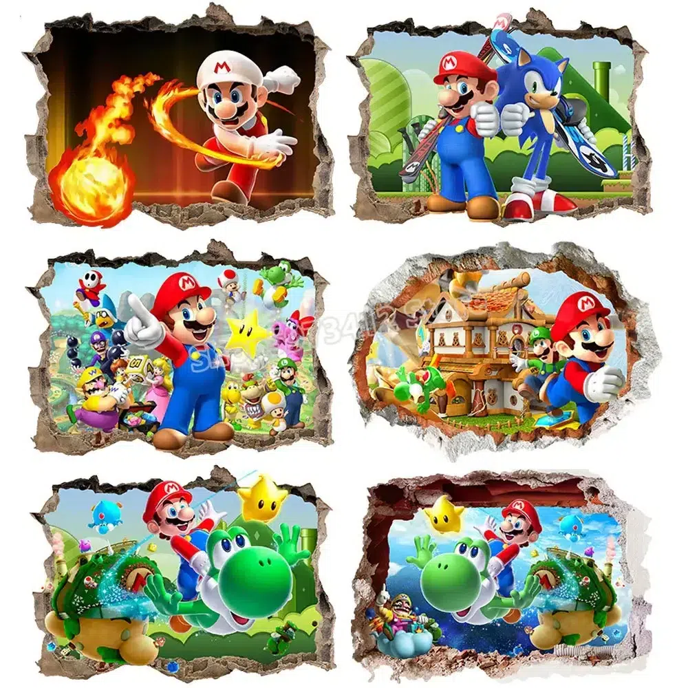 Sticker Mario pour Enfant Sf704b8ca4af24fc3939513c320dfefdap